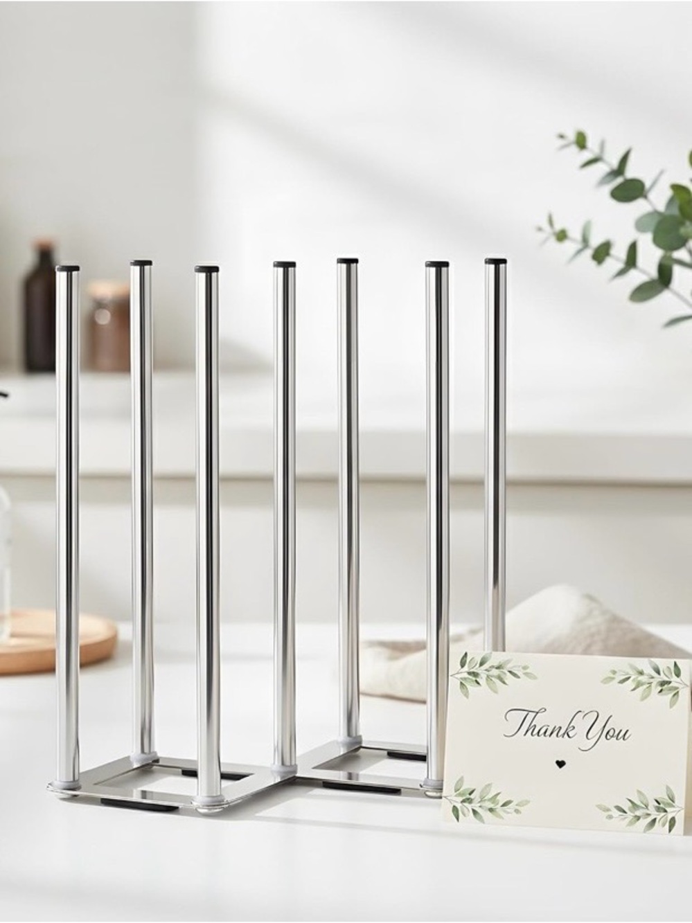 NEW - Water Bottle Drying Rack, Cup Drying Rack for Counter, Stainless Steel - Picture 2 of 8
